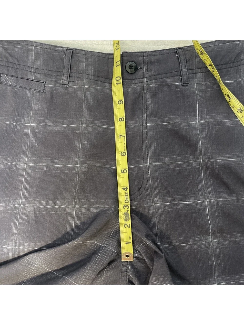 Ocean Current Men’s Charcoal Plaid Active Shorts Swim Shorts 32